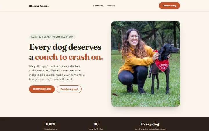 Dog rescue · Adoption